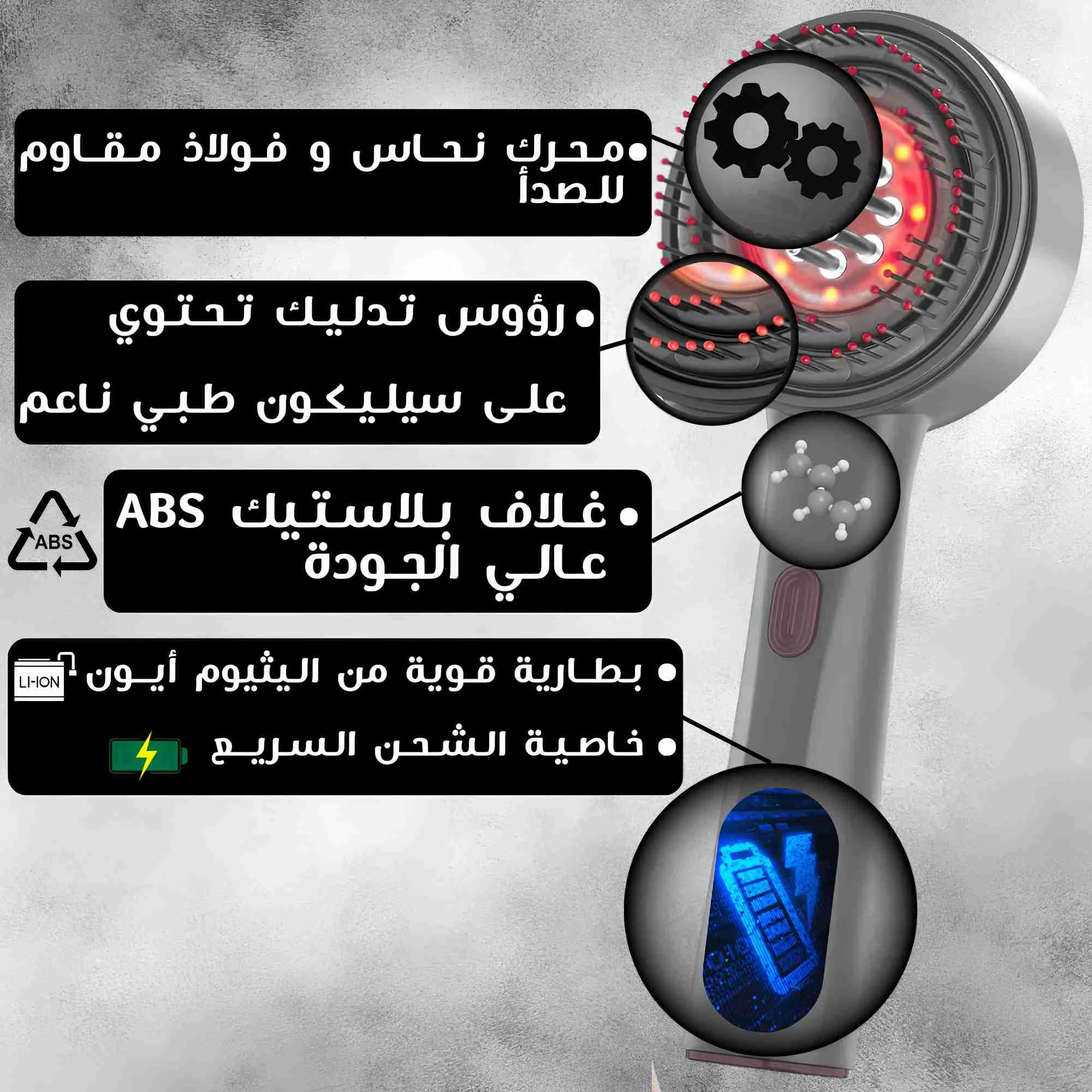 بـكـج إنـبـات الـشـعـر : سـيـروم الـبـيـوتـيـن و الأعـشـاب الـطـبـيـعـيـة + فـرشــاة  تـدلـيــك   3  فـي    واحــد