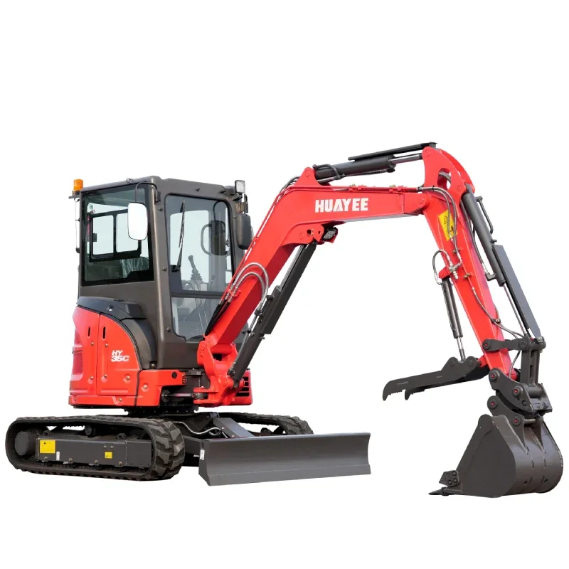 3.5 Ton Industrial Mini Excavator with 24HP Yanmar Engine &amp; Enclosed Cab | HUAYEE HY35C