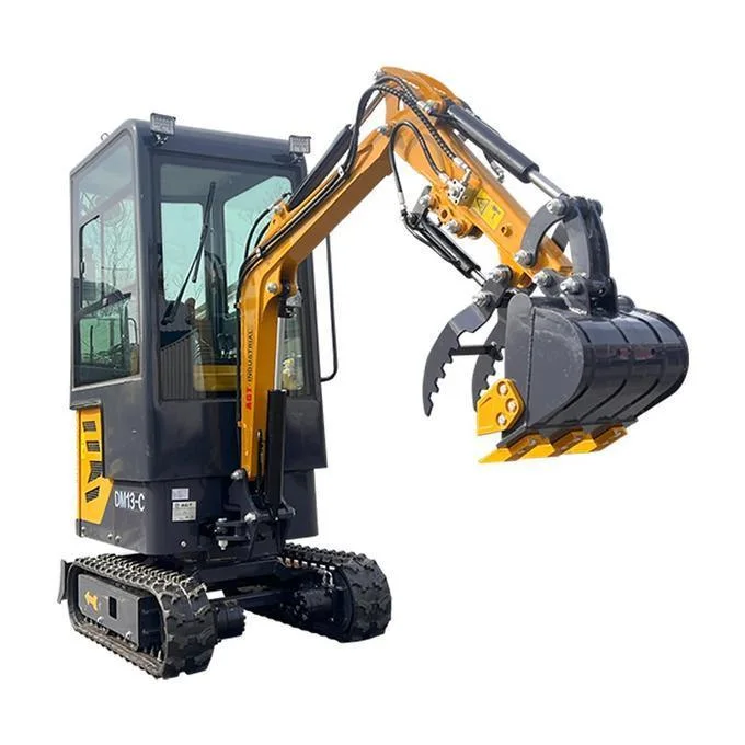 AGT 13.5 HP B&amp;S 1 Ton Mini Small Cab Excavator, With Hydraulic Thumb and Swing Boom ,Gasoline For Sale | AGT-DM13-C