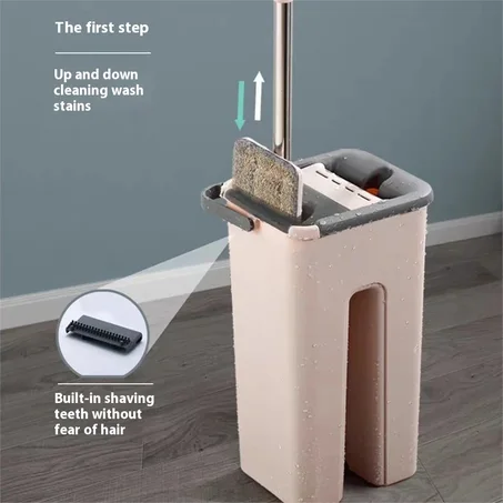 مجموعة أدوات تنظيف الممسحة والدلو