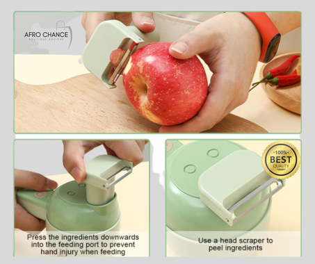 Ensemble de Coupe légumes Multifonctions électrique Portatif sans fil 4 en 1