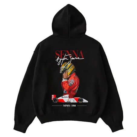 HOODIE AYRTON SENNA black edition HOODIE OVERSIZE
