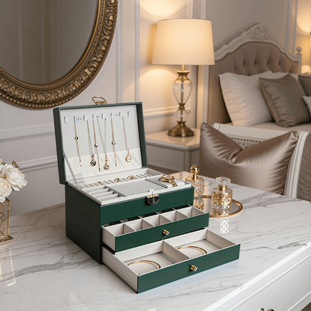 منظم المجوهرات و منظم المكياج ( PACK 2 EN 1 )