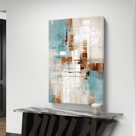 لوحة فنية تجريدية كبيرة: ديكور جداري معاصر