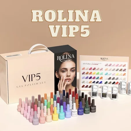 مجموعة Rolina VIP5 المتكاملة: 60 لوناً من الفخامة لنتائج احترافية