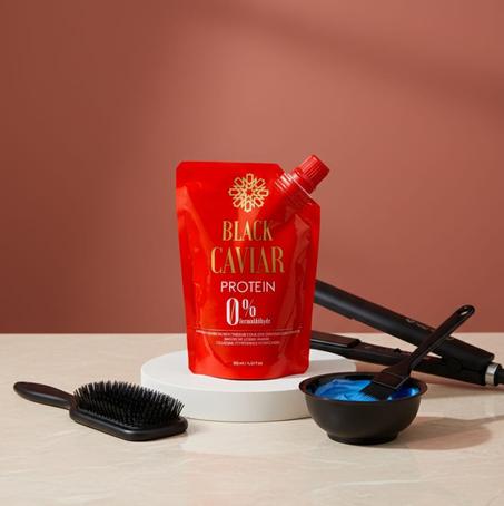 بروتين بلاك كفيار لترطيب و تمليس الشعر خال من الفورمالين 0%