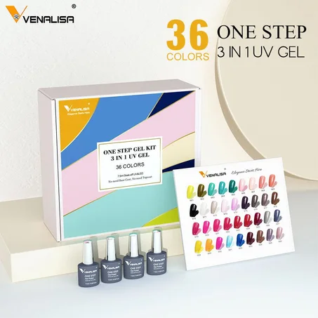 طقم طلاء الأضافر venalisa one step 💅 36 لون مميز