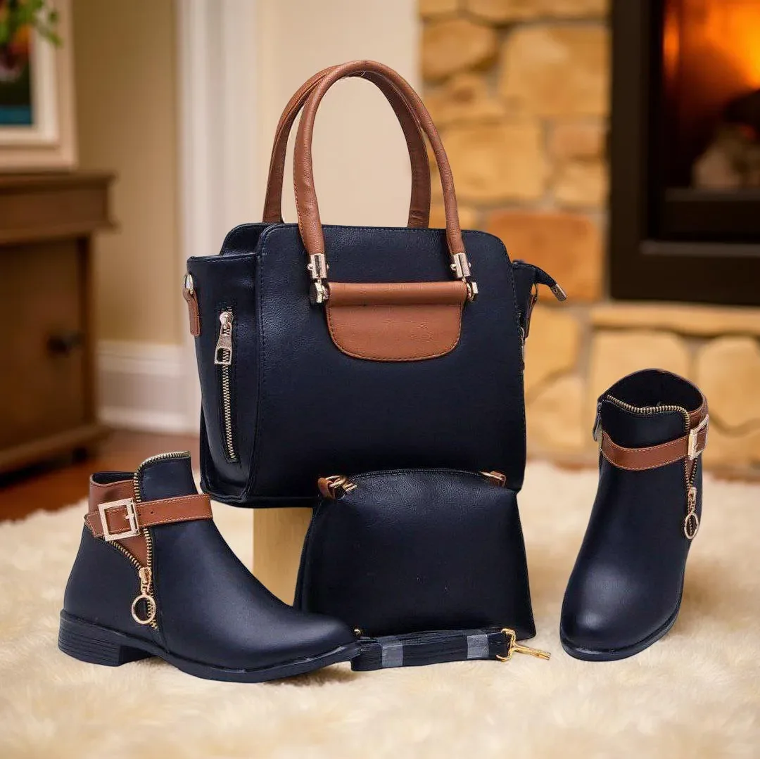✨ حقيبة عصرية 👜 + بوت ستايل 👢 + لاتروس