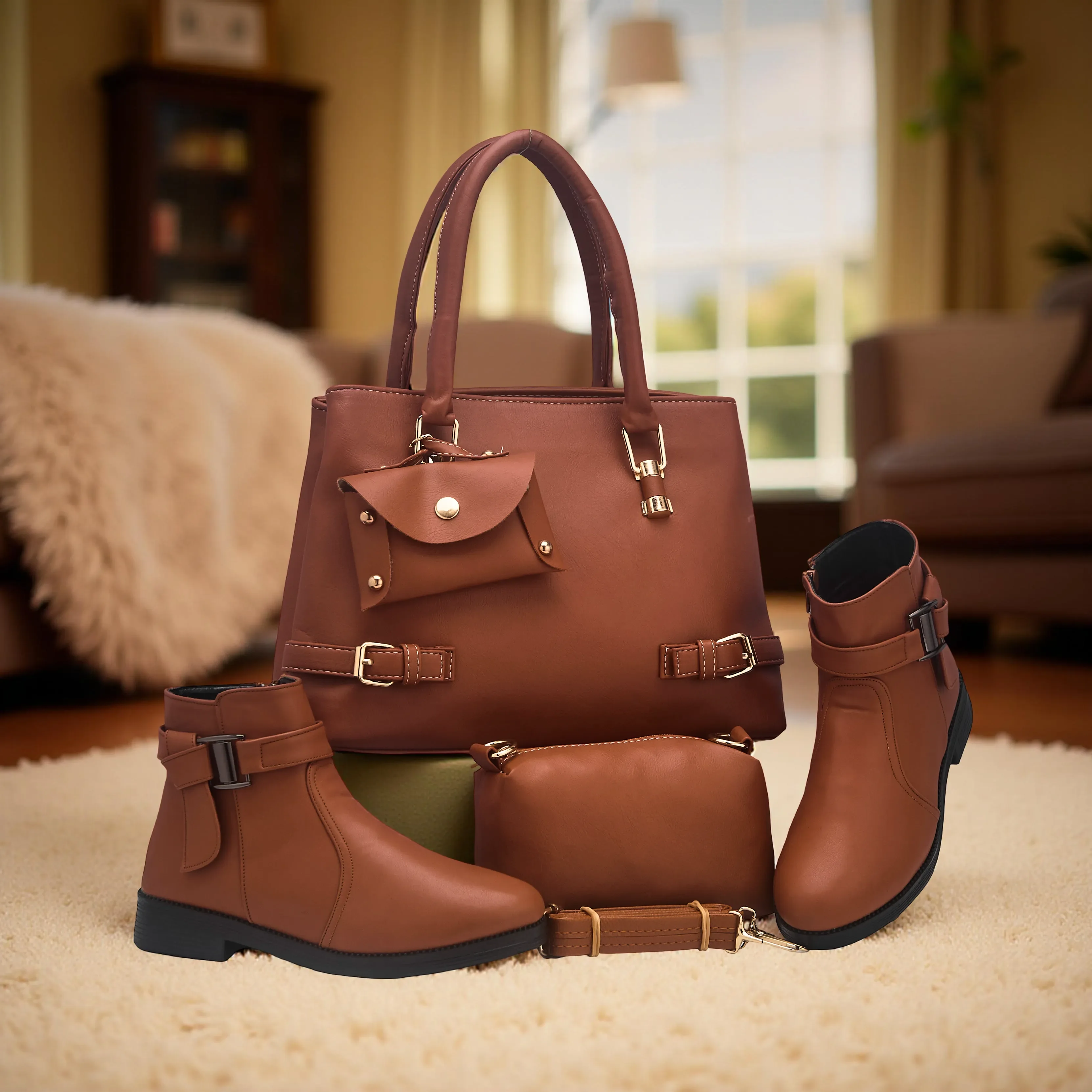 ✨ حقيبة عصرية👜 +   بوط نسائي