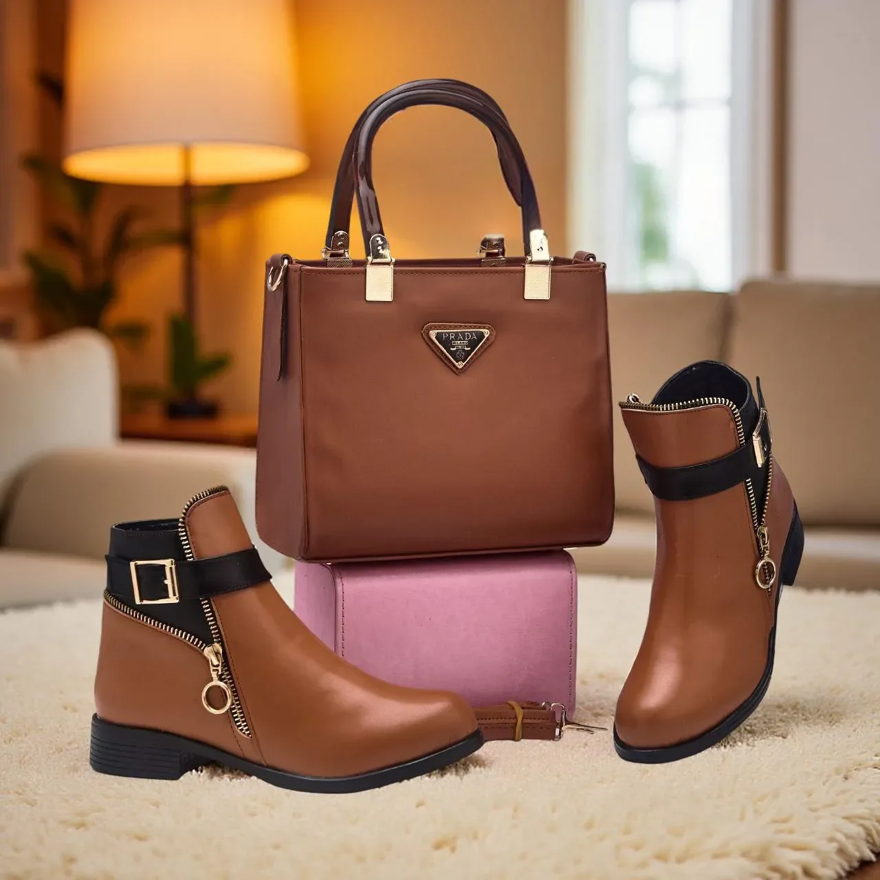 ✨ حقيبة عصرية  TED BAKER 👜 +  لاتروس + حذاء بوت