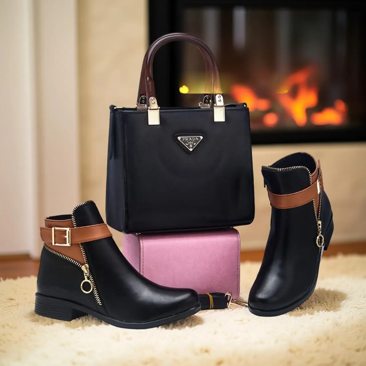 ✨ حقيبة عصرية  TED BAKER 👜 +  لاتروس + حذاء بوت