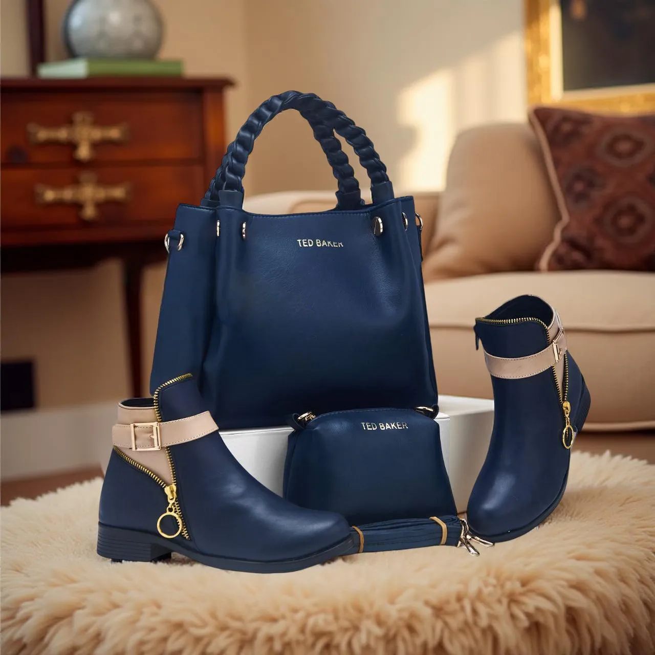 ✨ حقيبة عصرية  TED BAKER 👜 +  لاتروس + حذاء بوت