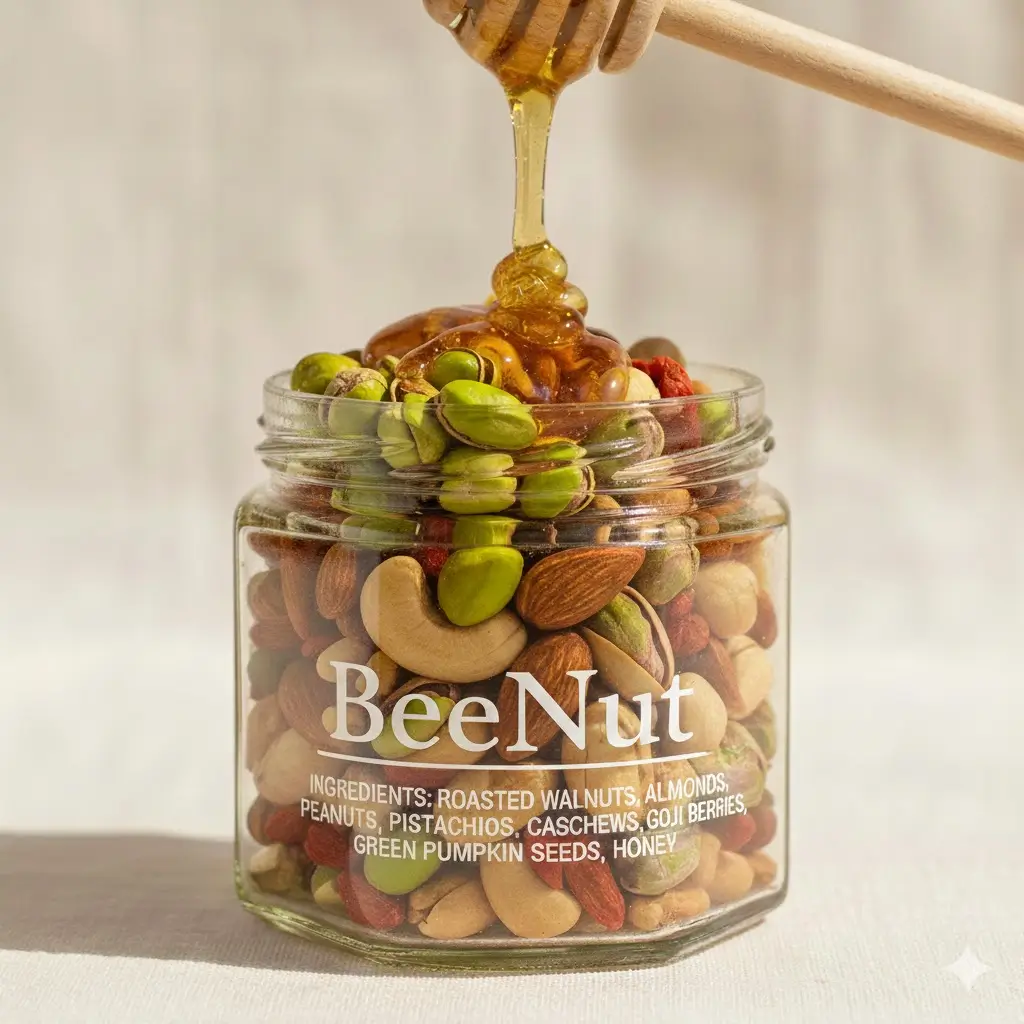 مكسرات BeeNut بعسل البرتقال الحر
