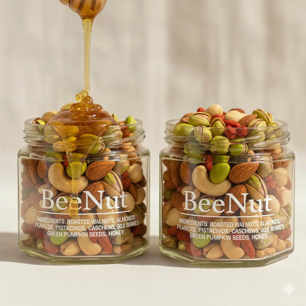 مكسرات BeeNut بعسل البرتقال الحر