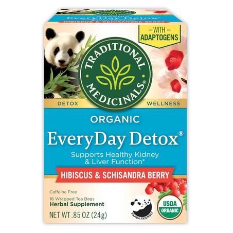 Traditional Medicinals EveryDay Detox - Té orgánico desintoxicante con bayas de schisandra, ayuda a un funcionamiento saludable del hígado, 16 bolsas de té