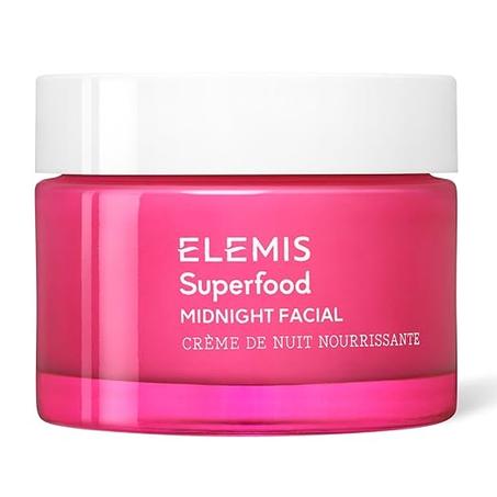 ELEMIS Superfood Midnight Facial, crema facial hidratante, hidratante facial para piel seca, crema facial reafirmante, crema facial reafirmante, crema Camu Camu y vitamina C