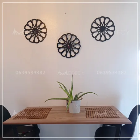 ساعة حائطية عصرية لمنزلك + لوحتين