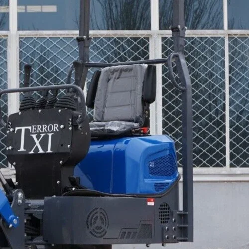 Terror XI Storm Mini Excavator – 1.1 Ton Trench Digger with Boom Swing, Hydraulic Thumb Clip, Bucket, Hydraulic Oil Cooler
