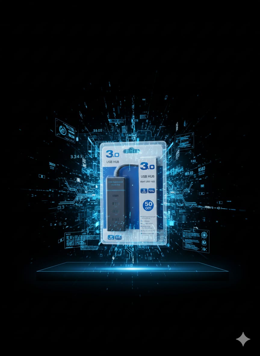 USB HUB 3.0 💻 | 4 منافذ سريعة وخفيفة