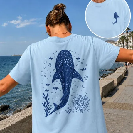 T-shirt Requin-Baleine Océan