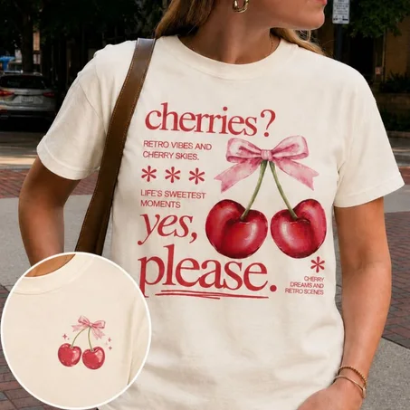 T-shirt Cherries Please