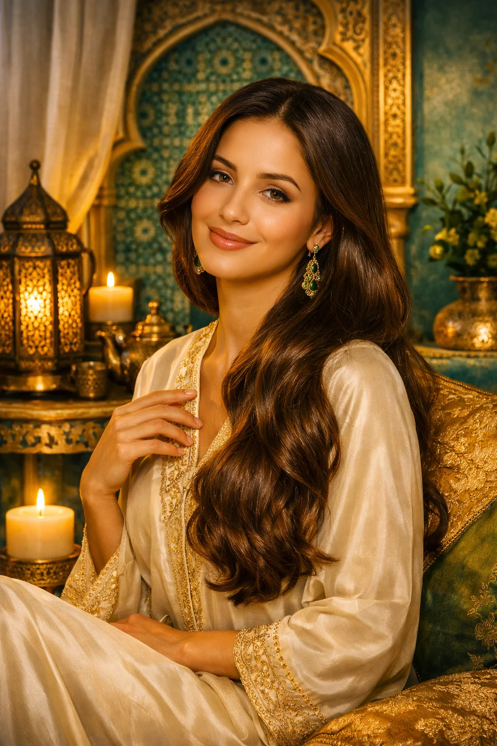 امرأة مغربية جميلة ذات شعر طويل صحي ولامع amiral bio