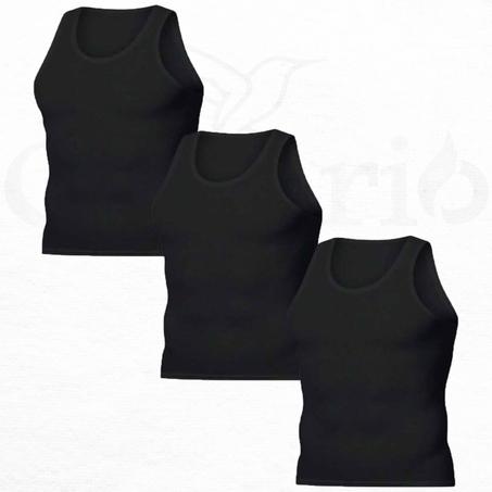 3 débardeur Cotton Basics (Noir)