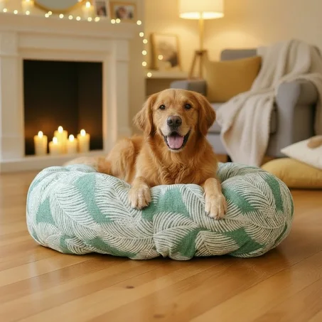 DONUT XXXL EN LIN " NOBLE FOLIAGE "