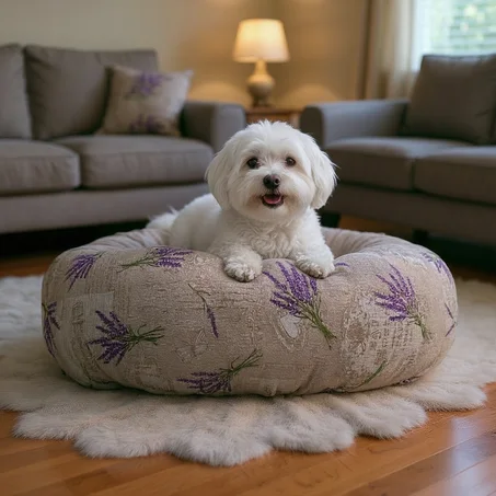 DONUT XL EN LIN " Lavender Velvet Nest "