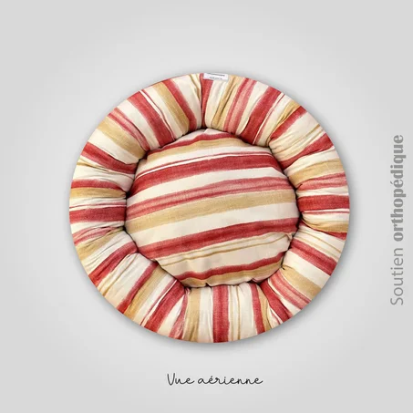 DONUT XL EN LIN " Golden Red & White Majesty "