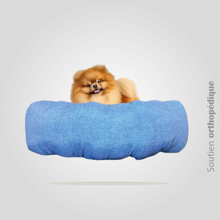 DONUT XL EN LIN "Bleu uni"