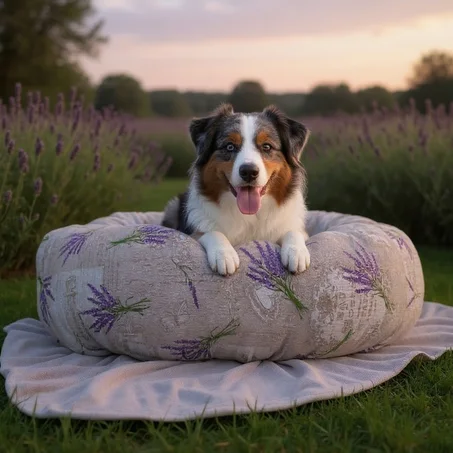 DONUT XXXL EN LIN " Lavender Velvet Nest "