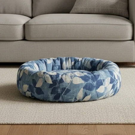 DONUT XXXL EN LIN " Blue Leaf SeaNest "