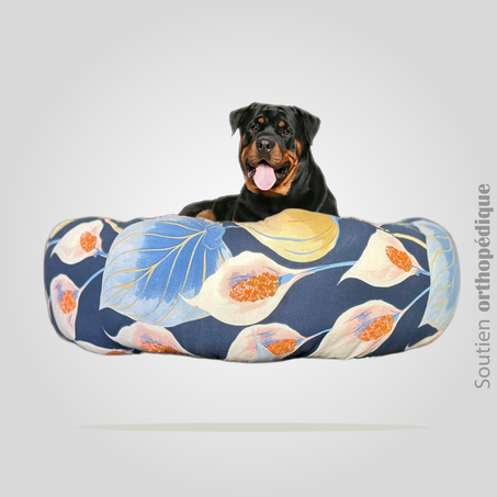 DONUT XXXL EN LIN " Royal Blue Paradise "