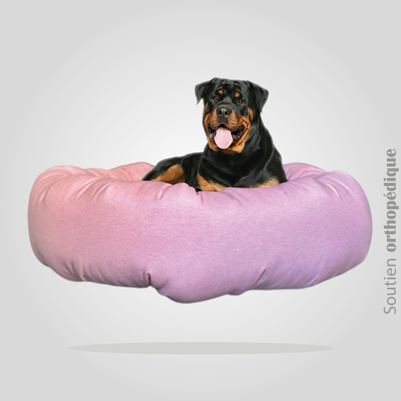 DONUT XXXL EN LIN "COCON ROSÉ"