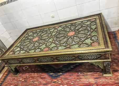 Rectangular wood dining table moroccan table free shippinng