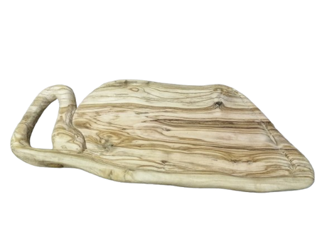 Handcrafted Olive Wood Serving Board – Sculpted Snake Handle free shipping