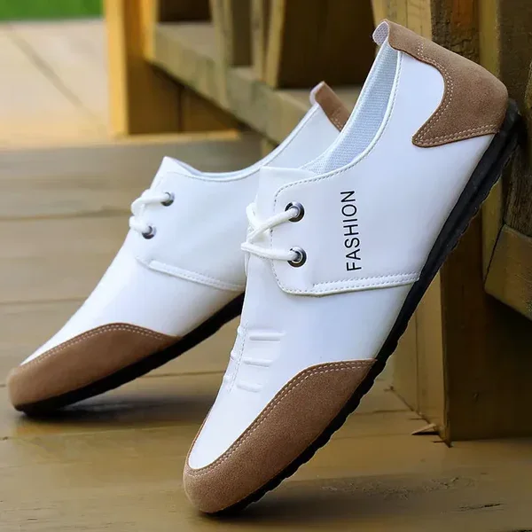 CHAUSSURES EN CUIR BLANC À ENFILER 2026 GK