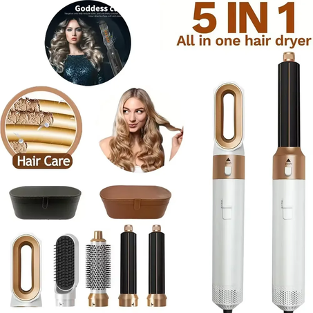 5 in 1 Hair Dryer Hot Comb - Hot Style