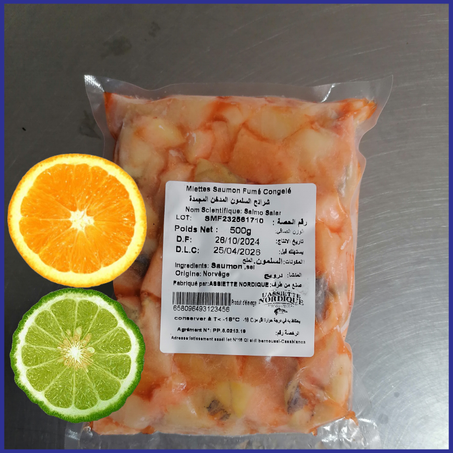 شرائح السلمون المدخن المجمدة Saumon fumé