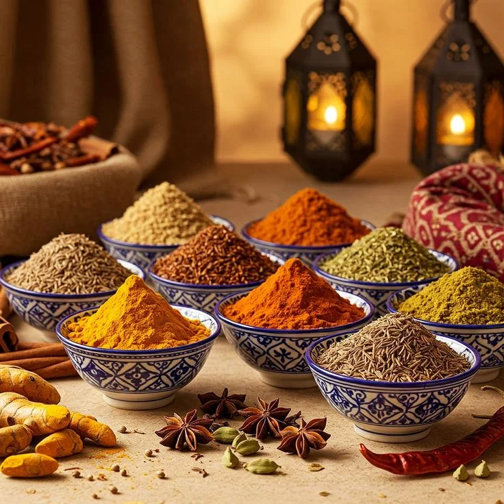 الأعشاب والمنتجات الغذائية