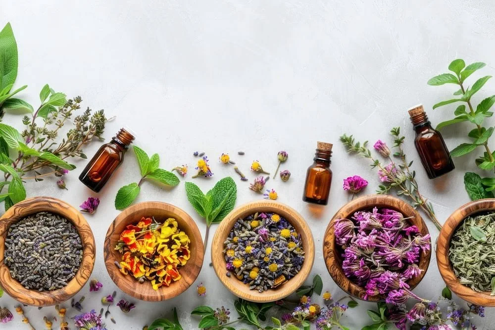 الأعشاب والمنتجات الغذائية
