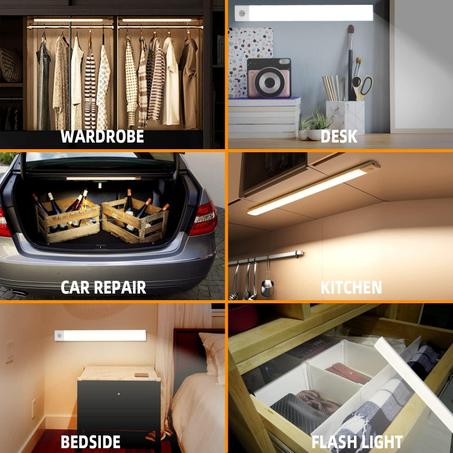 LED Motion Sensor Light Bars – Rechargeable Strip Lights for Closets, Cabinets & Hallways in UAE