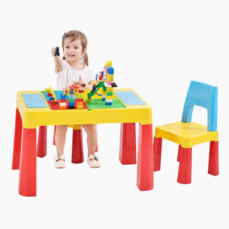 Kid's Table & Chair Playing Set © (Red & Yellow)