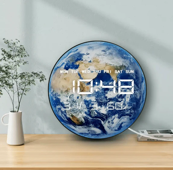 Jiugong LED Planet Electronic Clock – Digital Time, Date, Temperature & Night Light