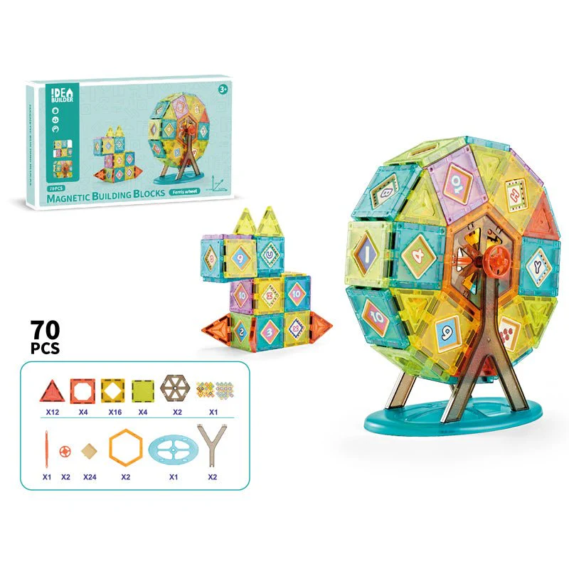 Magnetic Blocks Toy (70pc) UAE – Creative, Educational & Fun