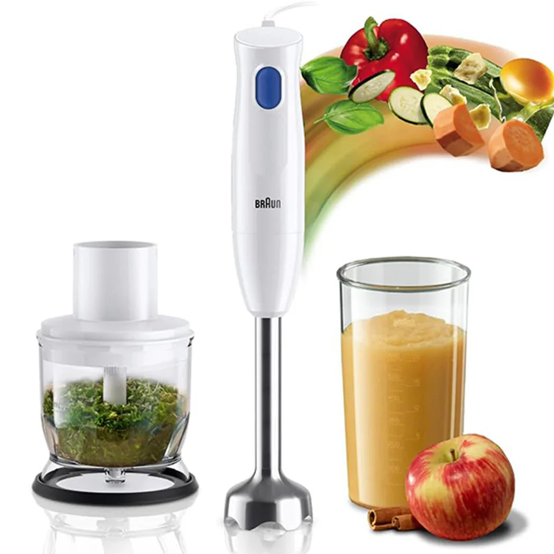 Braun Hand Blender MQ3035 – 500ml Chopper, Powerful & Versatile