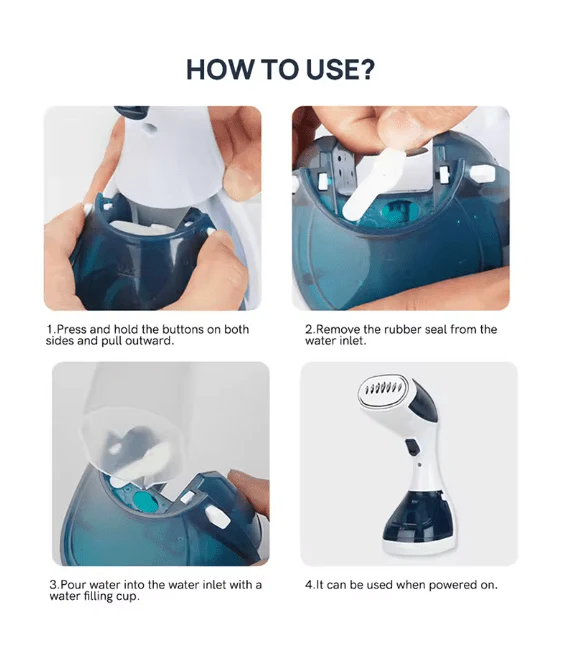 Difei 1100W Handheld Garment Steamer – Fast 25‑Sec Heat‑Up, 12‑Min Steam