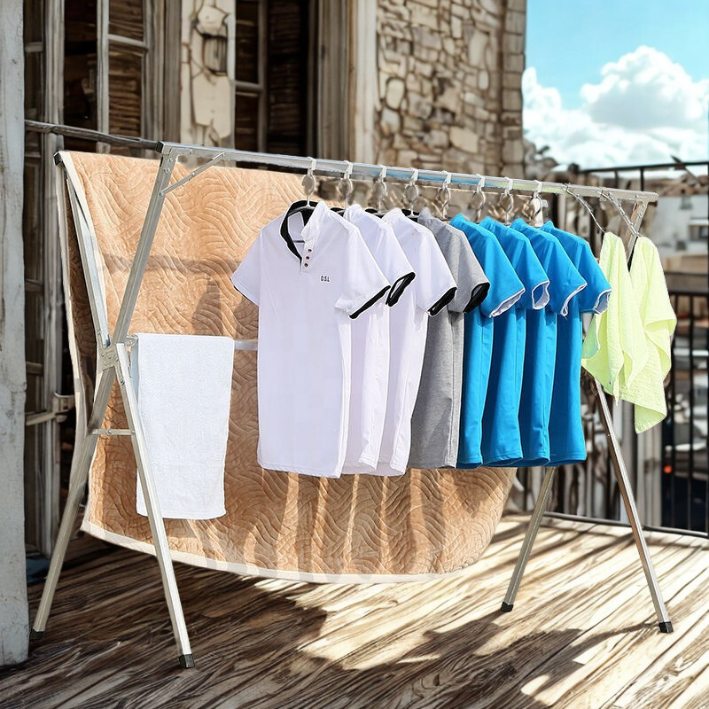 1.6m Retractable Stainless Steel Drying Rack – Ideal for Balcony & Indoor Use in UAE