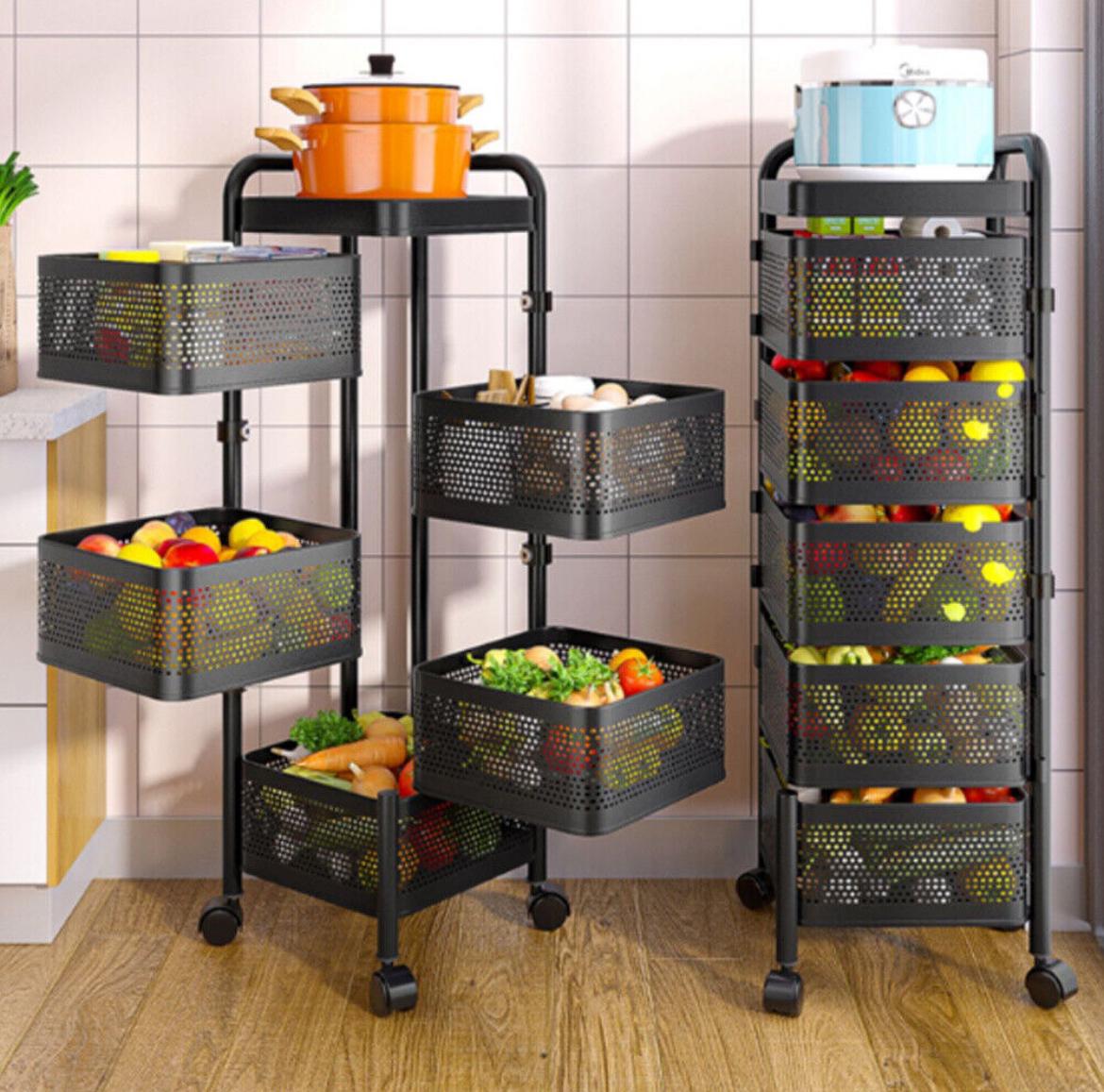 Buy Multi-Tier Rolling Storage Cart in UAE | Durable & Space-Saving Trolley